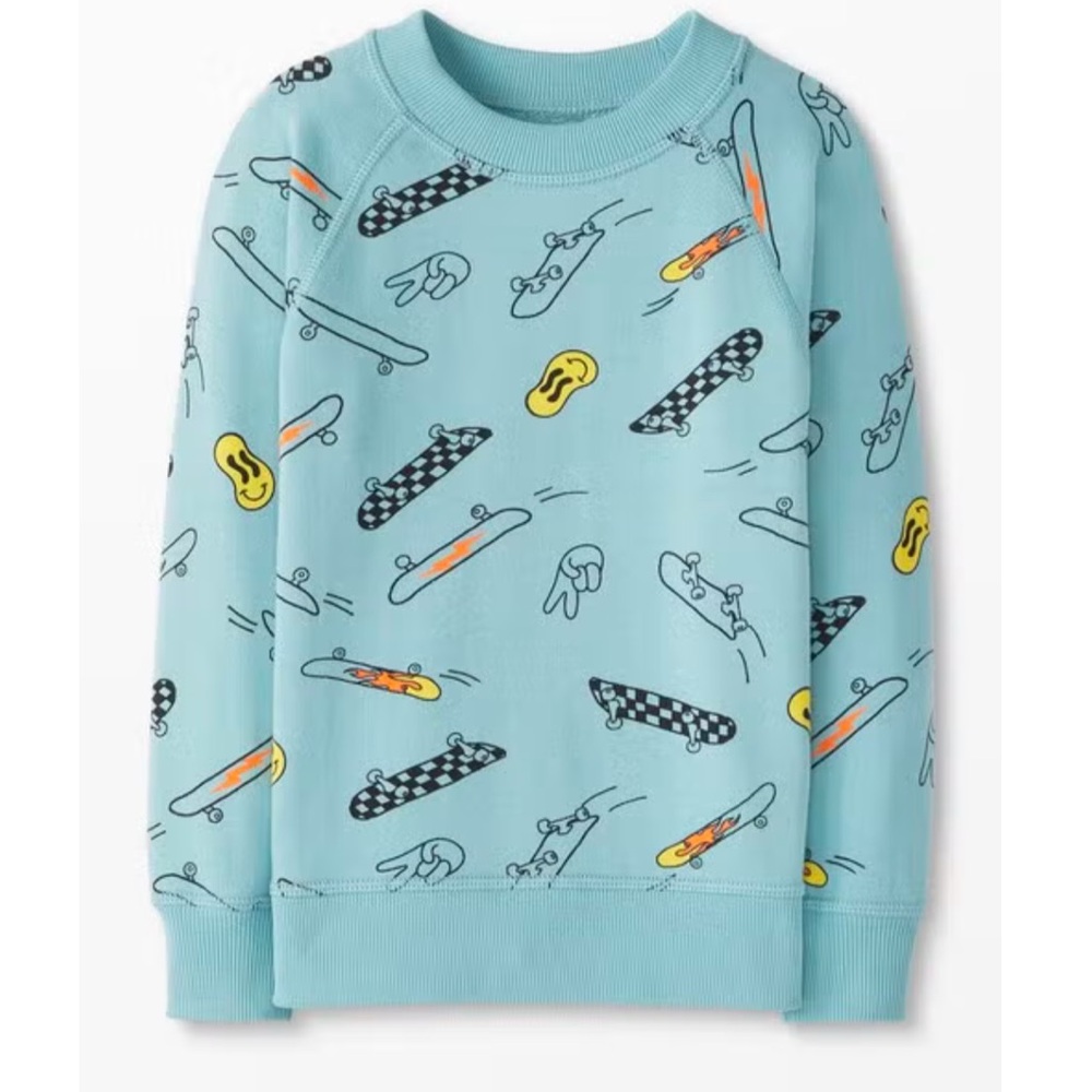 NEW without tag Hanna Andersson kid print French terry crewneck sweatshirt